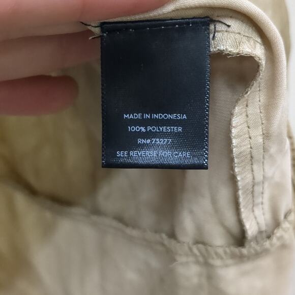 Simply Vera Vera Wang tan tie dye tee shirt with tie front size XL﻿ - Picture 5 of 6